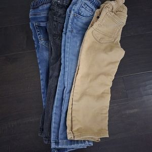 EUC (4) CAT & JACK TODDLER BOY PANTS SIZE 3T